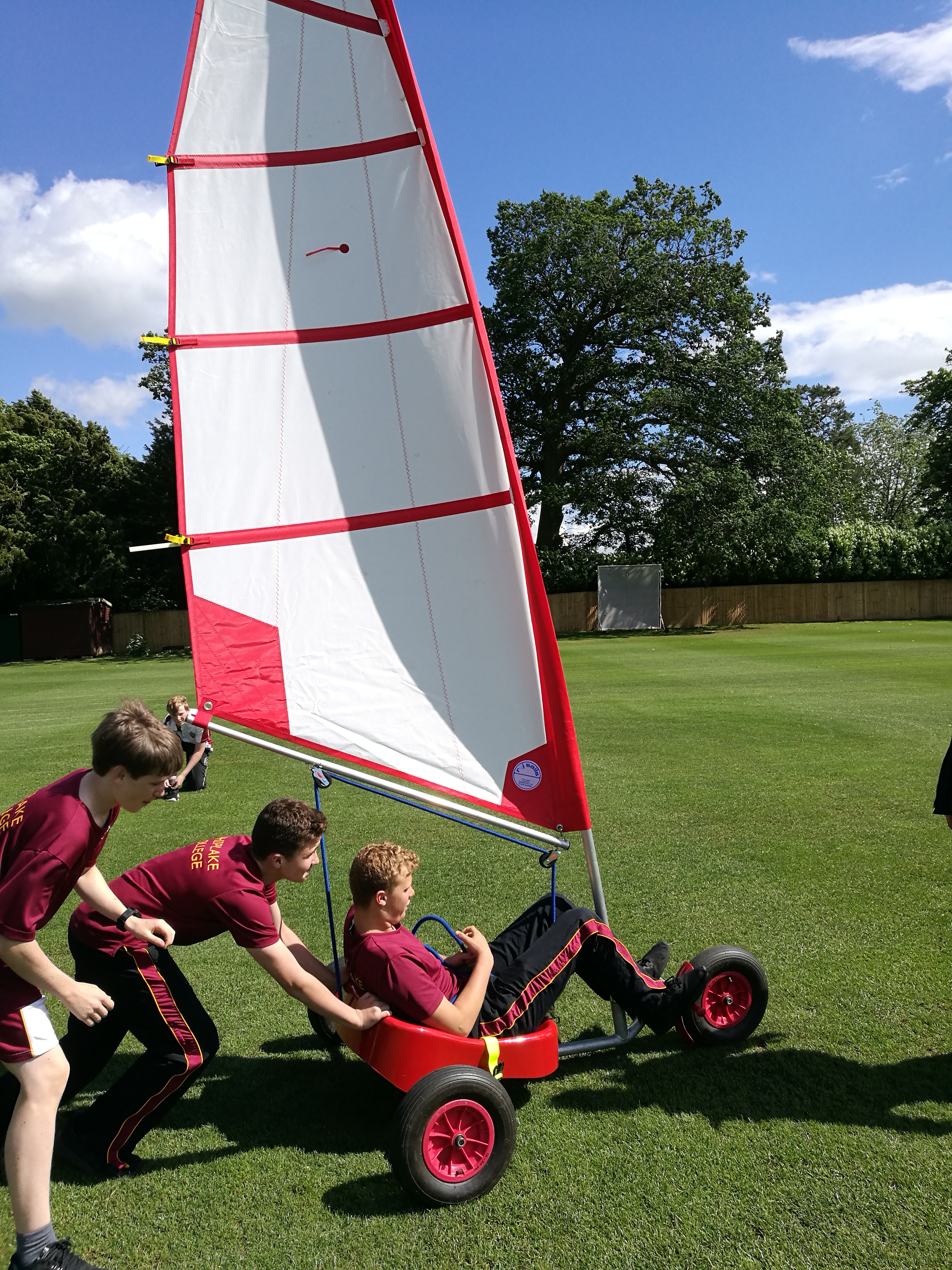 CCF Navy Cadets practice with land yacht