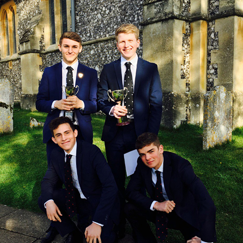 Hockey Players Celebrate Season