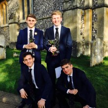 Hockey Players Celebrate Season